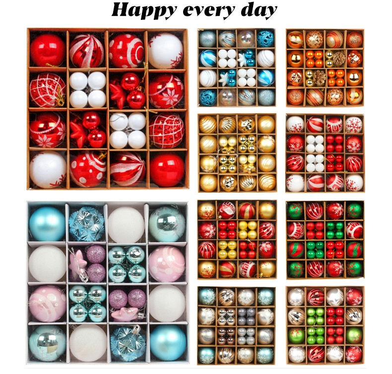 Colorful Christmas Ball Ornament Set