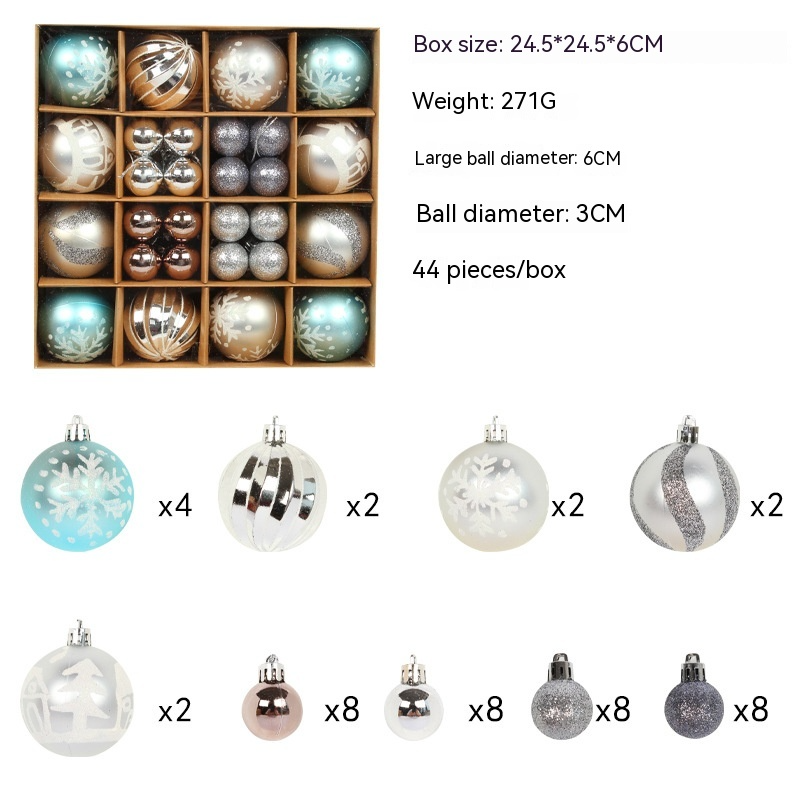 Colorful Christmas Ball Ornament Set