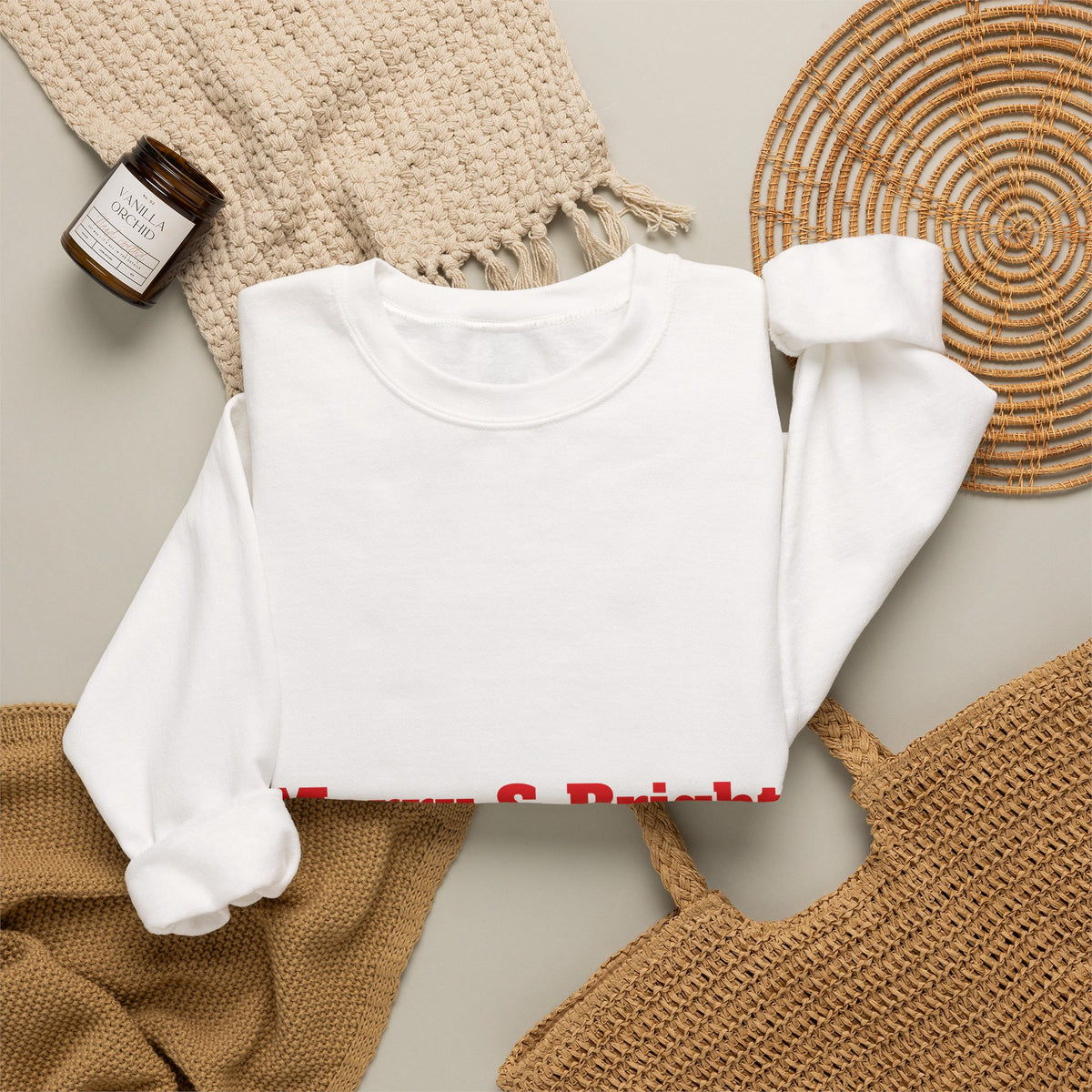 Merry & Bright Christmas Crewneck Sweatshirt