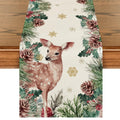 Reindeer & Pinecone Christmas Table Runner