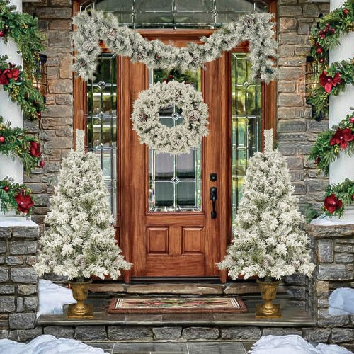 Christmas Garland & Entrance Tree Set
