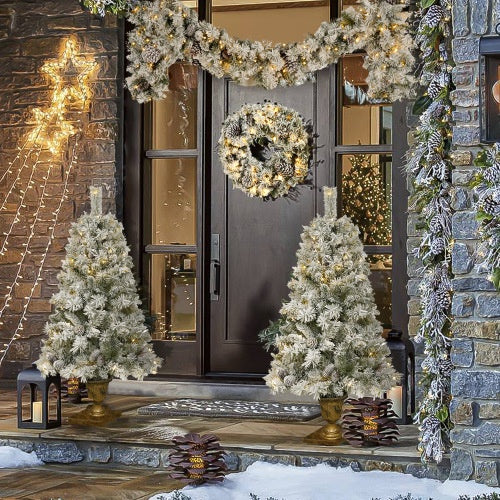 Christmas Garland & Entrance Tree Set