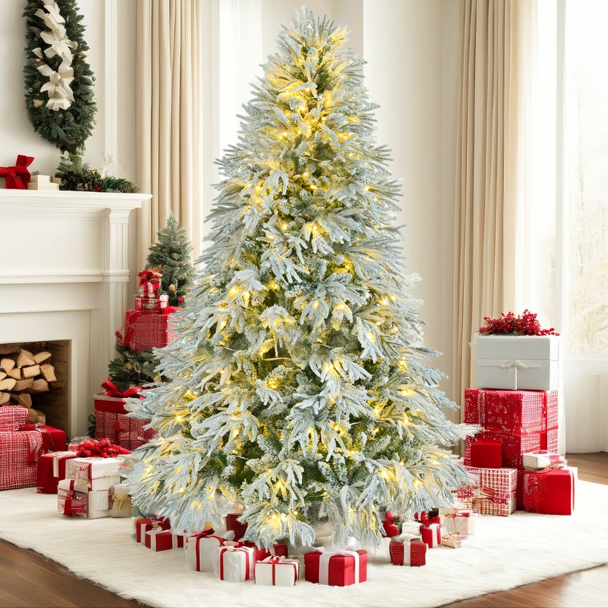 6ft Snow-Dusted Spruce Christmas Tree