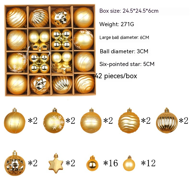 Colorful Christmas Ball Ornament Set
