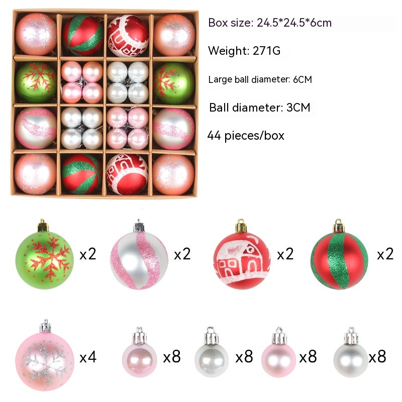 Colorful Christmas Ball Ornament Set