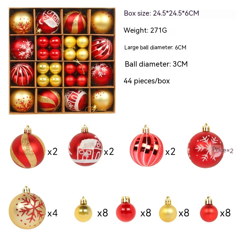 Colorful Christmas Ball Ornament Set