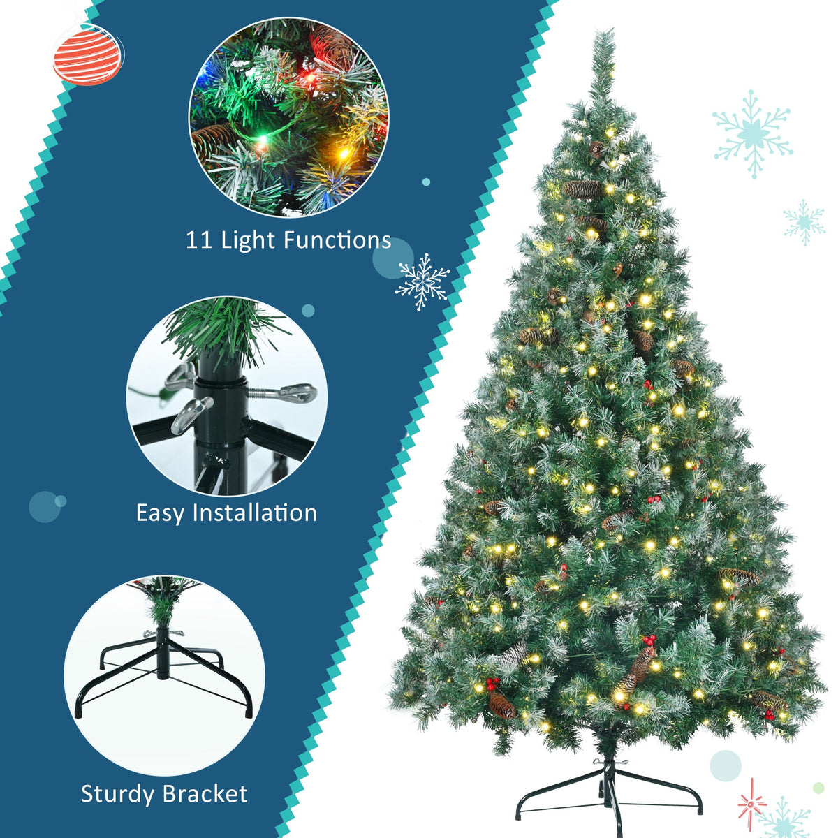 6ft Dark Green Pine Christmas Tree
