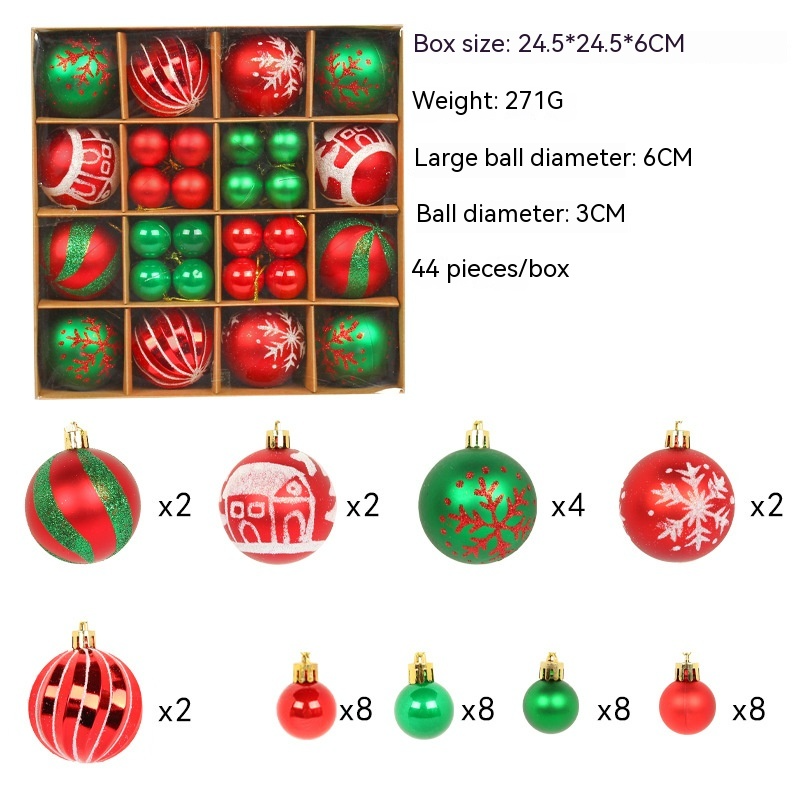 Colorful Christmas Ball Ornament Set