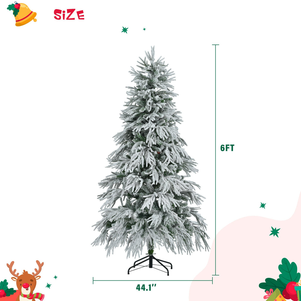 6ft Snow-Dusted Spruce Christmas Tree