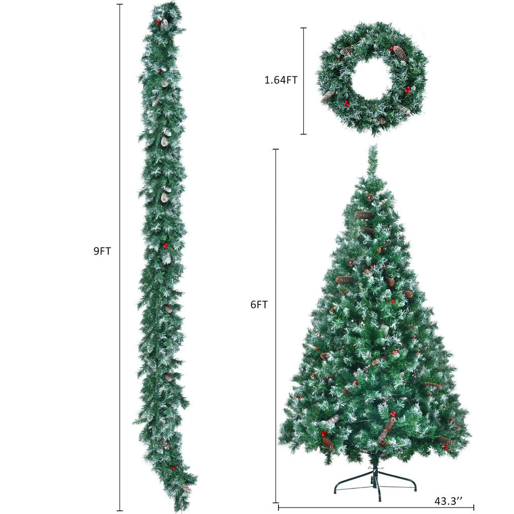 6ft Dark Green Pine Christmas Tree