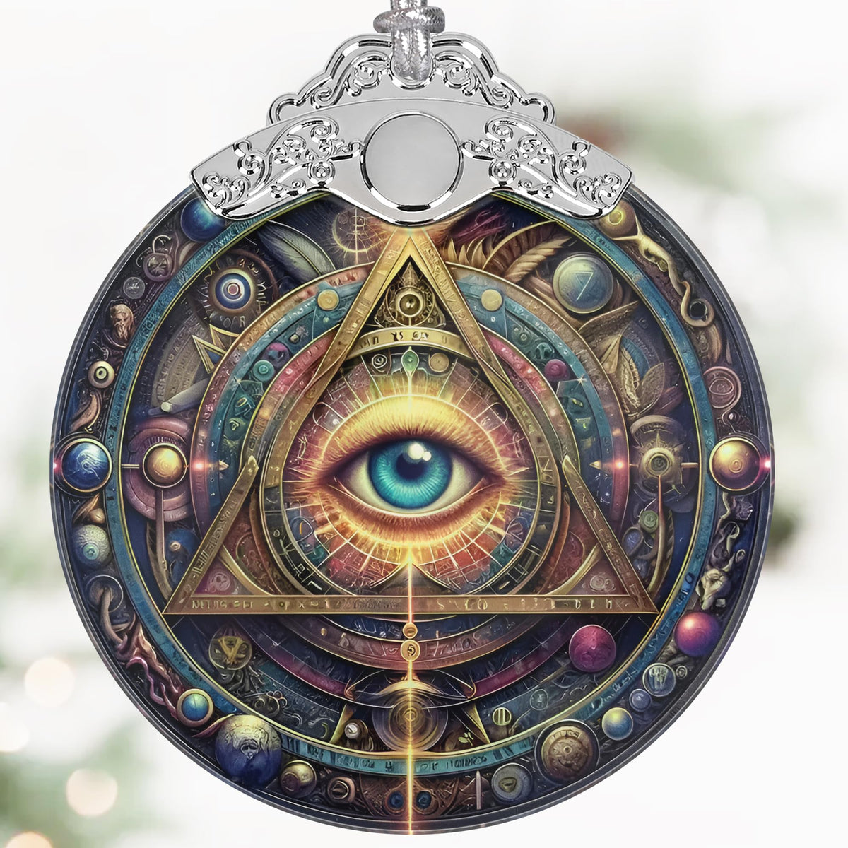 Christmas Ornaments 3" Stained Glass Christmas Decor Ornaments for Christmas Tree Christmas Tree Decorations Gifts for Women Men Perfect for Holiday Party Window Tree Home Decor - Wisdom Eye