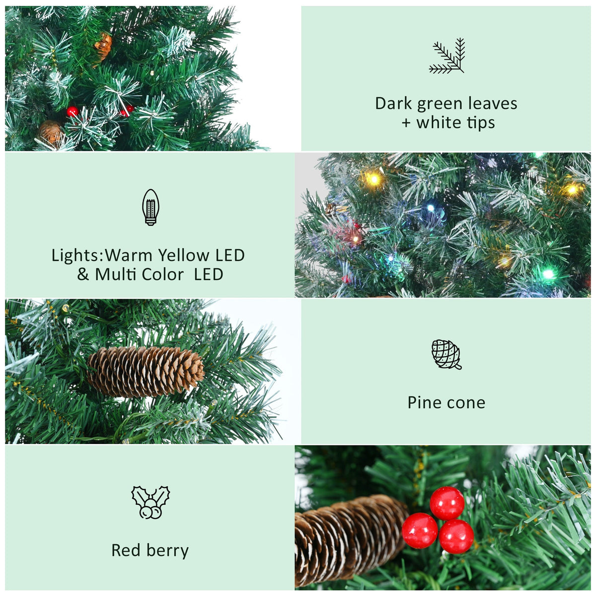6ft Dark Green Pine Christmas Tree
