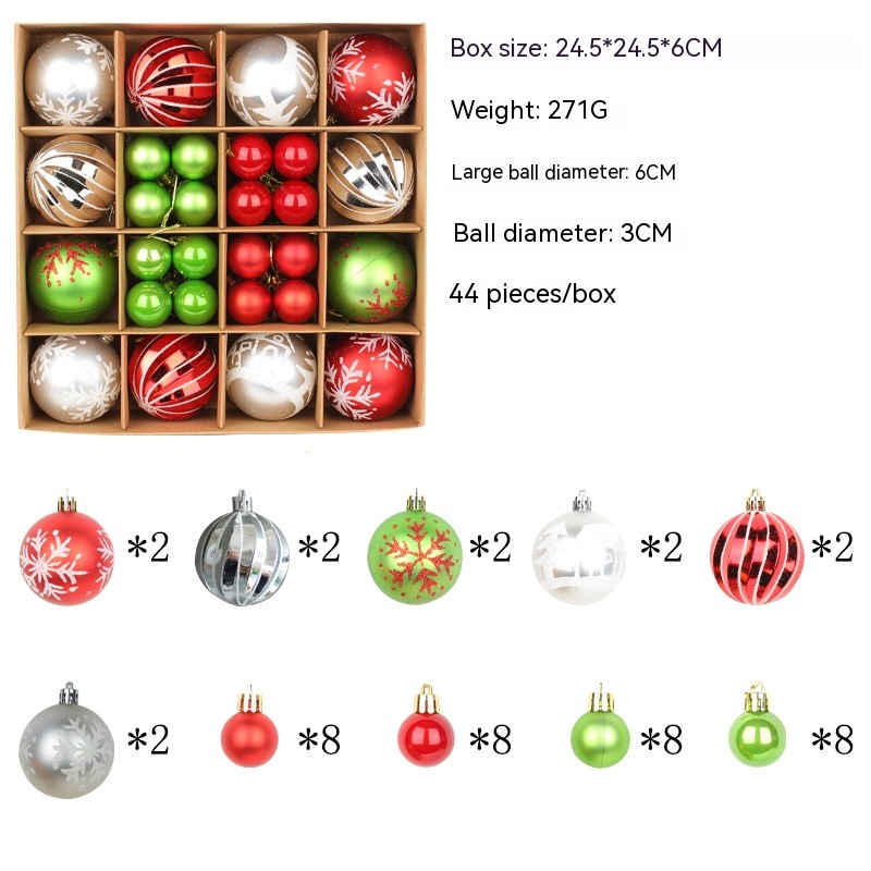 Colorful Christmas Ball Ornament Set