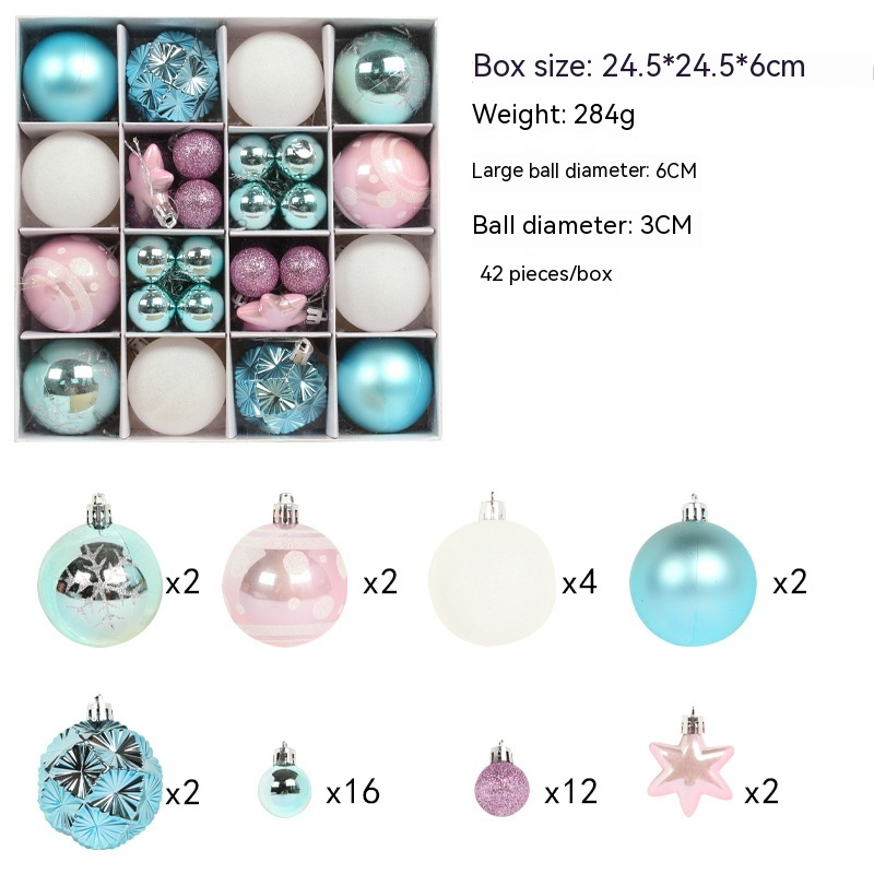 Colorful Christmas Ball Ornament Set