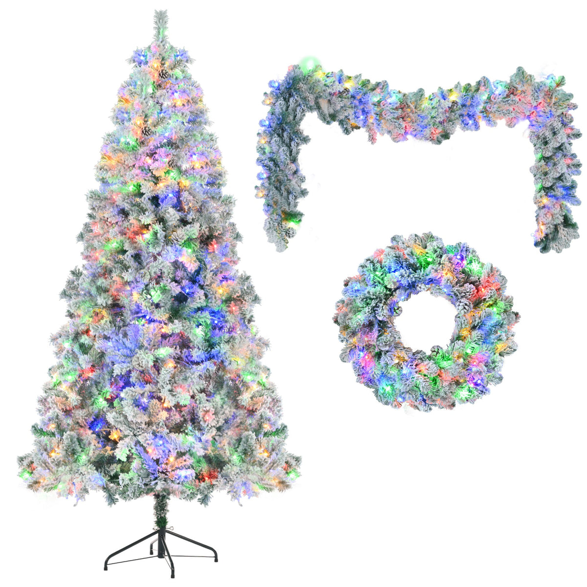 6ft Snow-Covered Christmas Tree