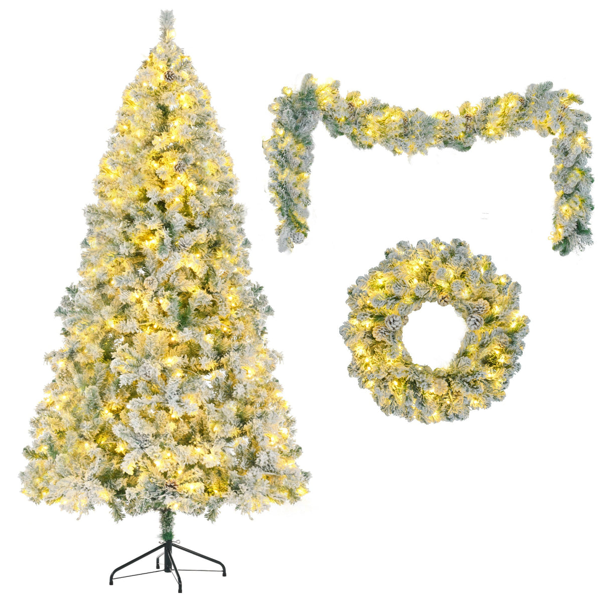 6ft Snow-Covered Christmas Tree