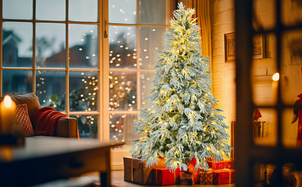 6ft Snow-Dusted Spruce Christmas Tree